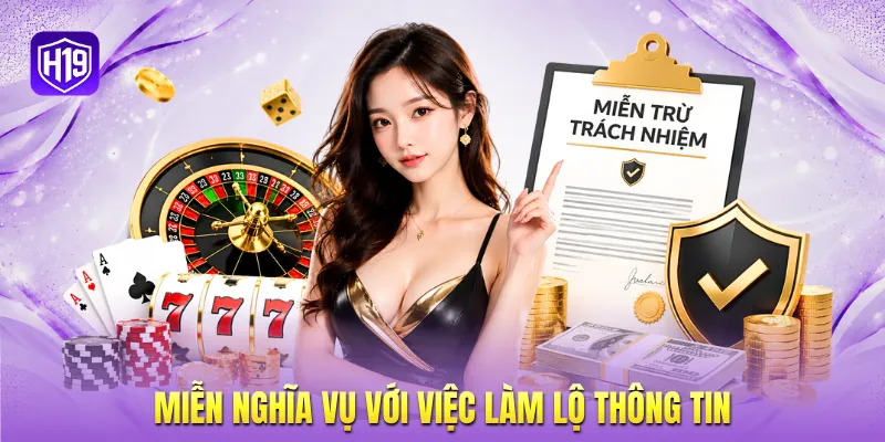 Miễn nghĩa vụ với việc làm lộ thông tin